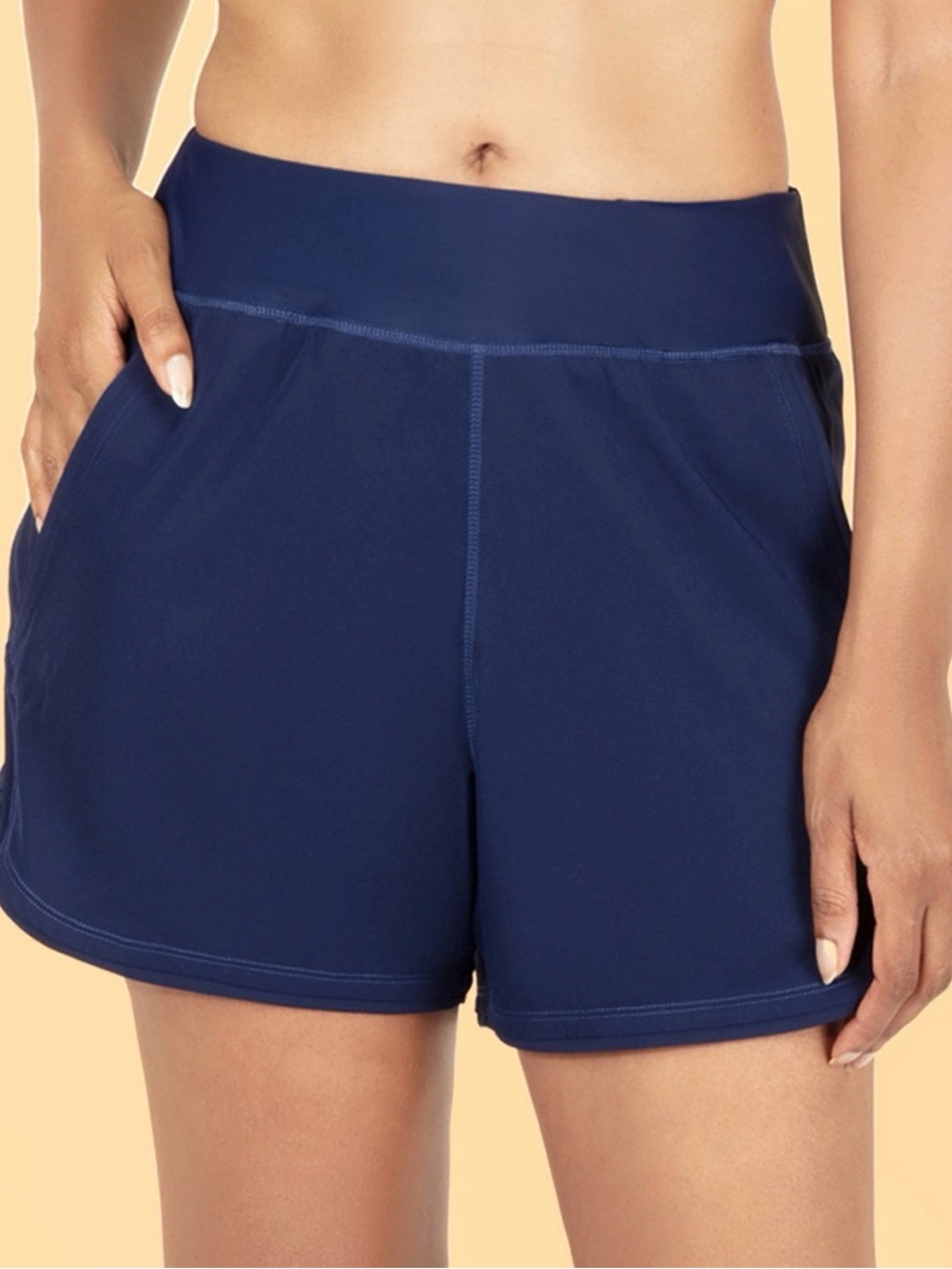 Lands' End Women's UPF Full Coverage
Swim Board Shorts - Navy Blue XL